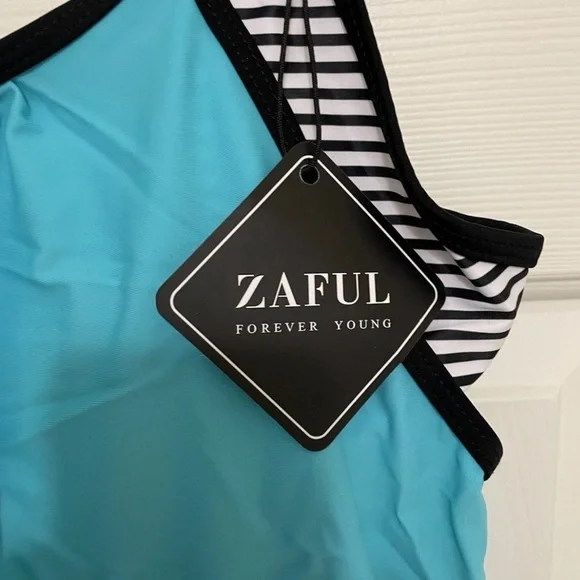 ZAFUL Plus Size Two Piece Tankini Swimsuit Women’s Size XXL High Waisted Bottoms - Picture 4 of 12